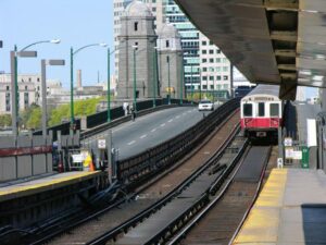 The T Train in Cambridge, MA