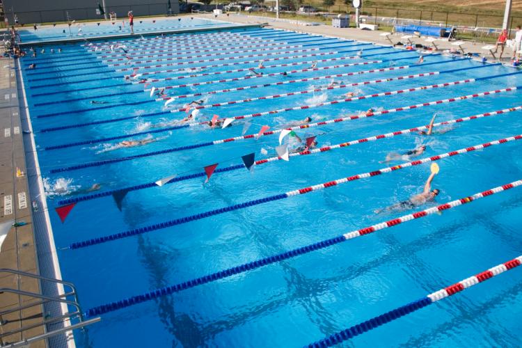 The South Lake Hospital National Training Center complex has an Olympic-size pool.