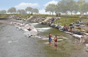 The Grand River in downtown Grand Rapids, Mich., will eventually have a Fish Passage.