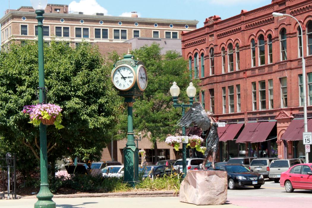 Phillips Avenue in Downtown Sioux Falls, South Dakota.