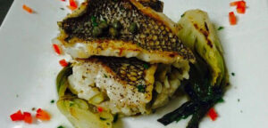 Fish dish from Eos Greek.