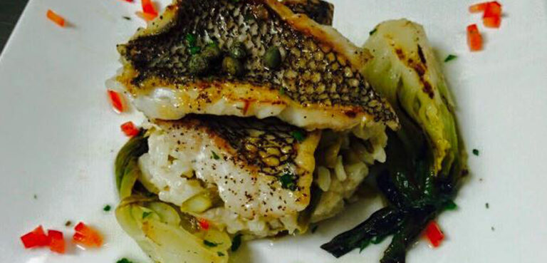 Fish dish from Eos Greek.
