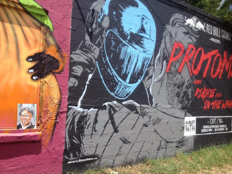 A Free Art Movement Nashville art drop of a painting of Harriett Tubman, by artist Jeff Bertrand