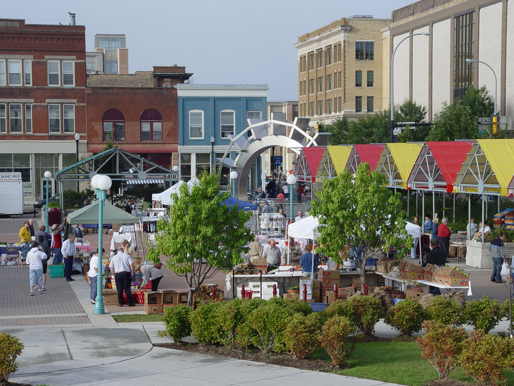 The Town Square Farmer's Market in downtown Grand Forks