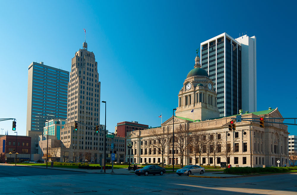 Shot of downtown Fort Wayne, IN.
