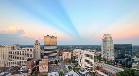 Winston-Salem Skyline at Sunset