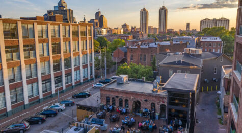 Buildings of Downtown Indianapolis IN at Dusk