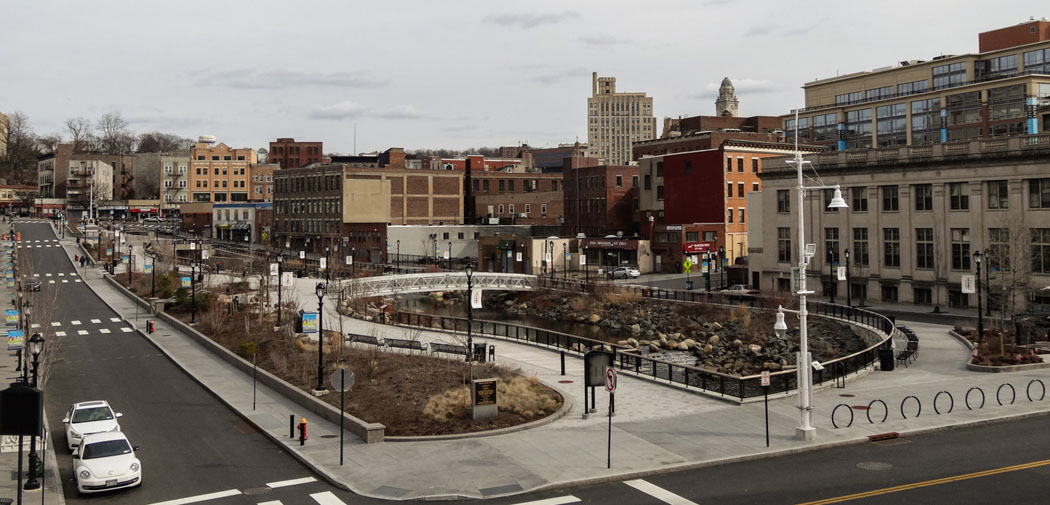 Street corner in Yonkers, NY