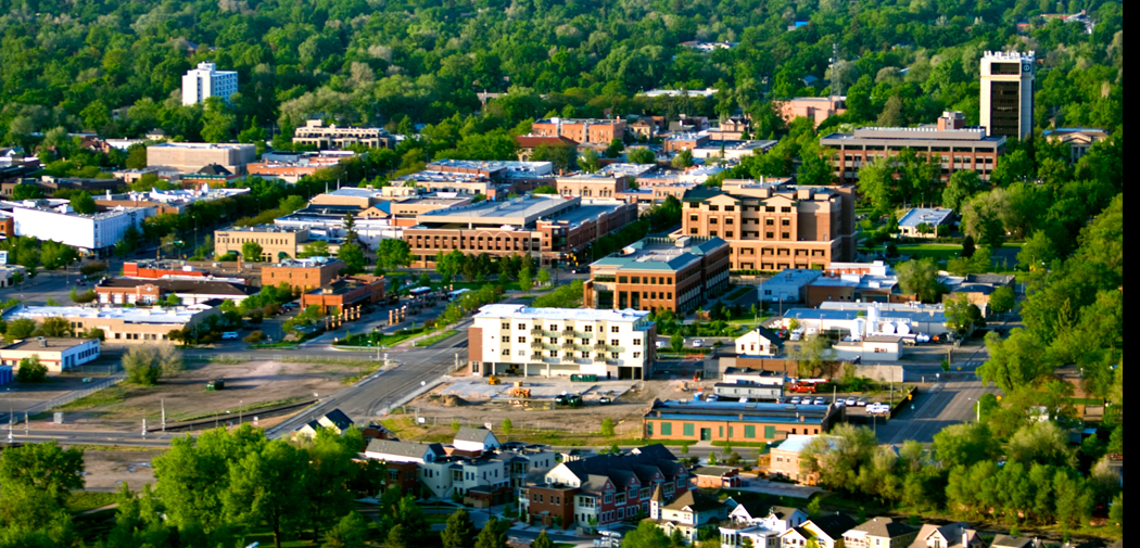 Aerial view of Fort Collins, CO