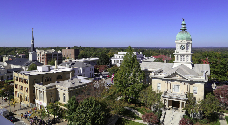 Aerial view of Athens, GA