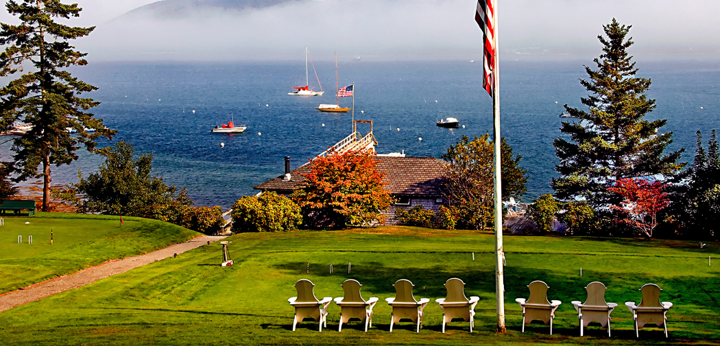 A view of the Southwest Harbor in Bar Harbor, Maine.