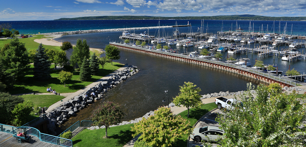 A view of the Petoskey Marina in Petoskey, Michigan.