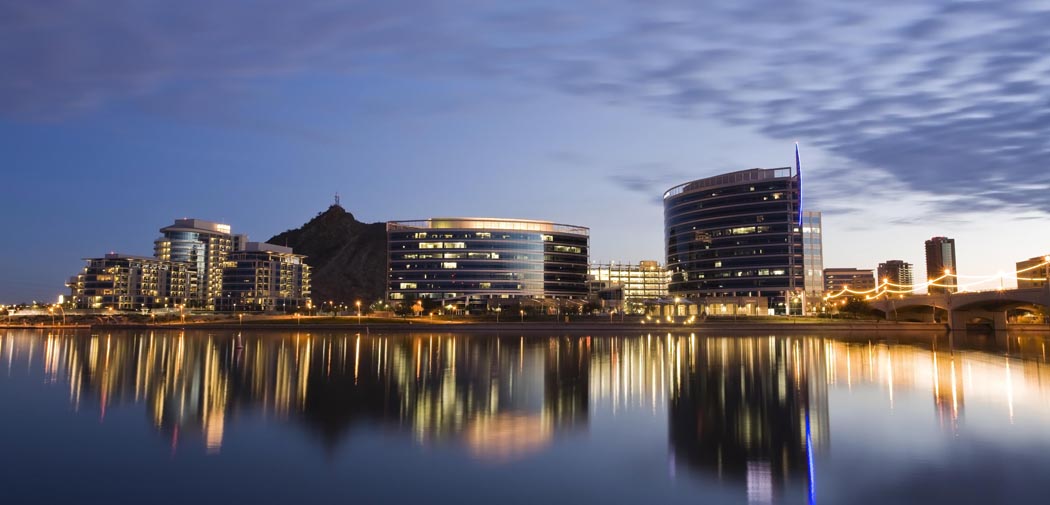 Beautiful Tempe, AZ on the shore of Tempe Town Lake