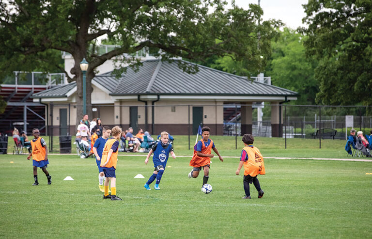 kids playing soccer