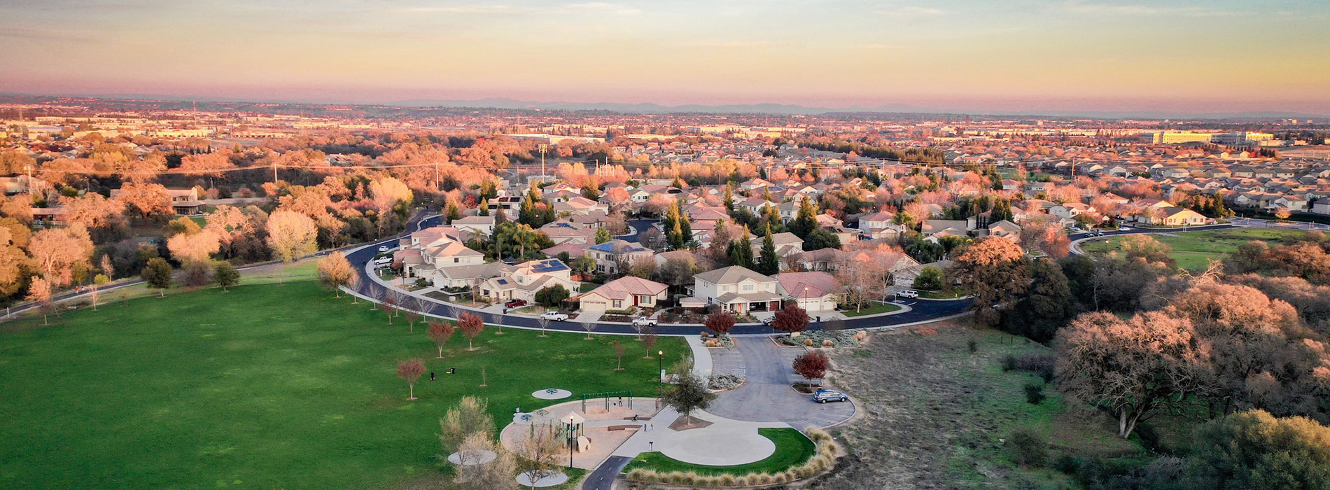 Roseville, CA aerial shot