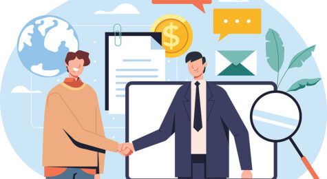 Colorful business based illustration