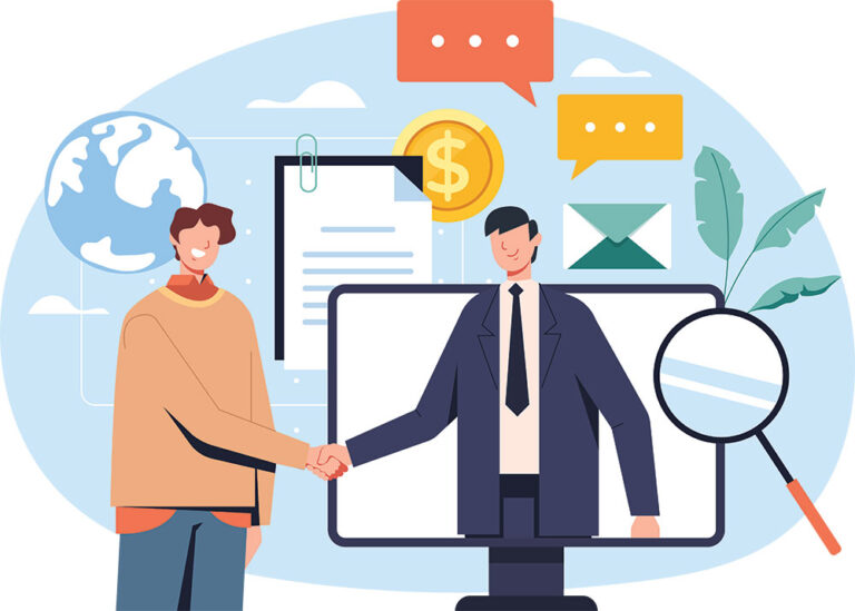 Colorful business based illustration