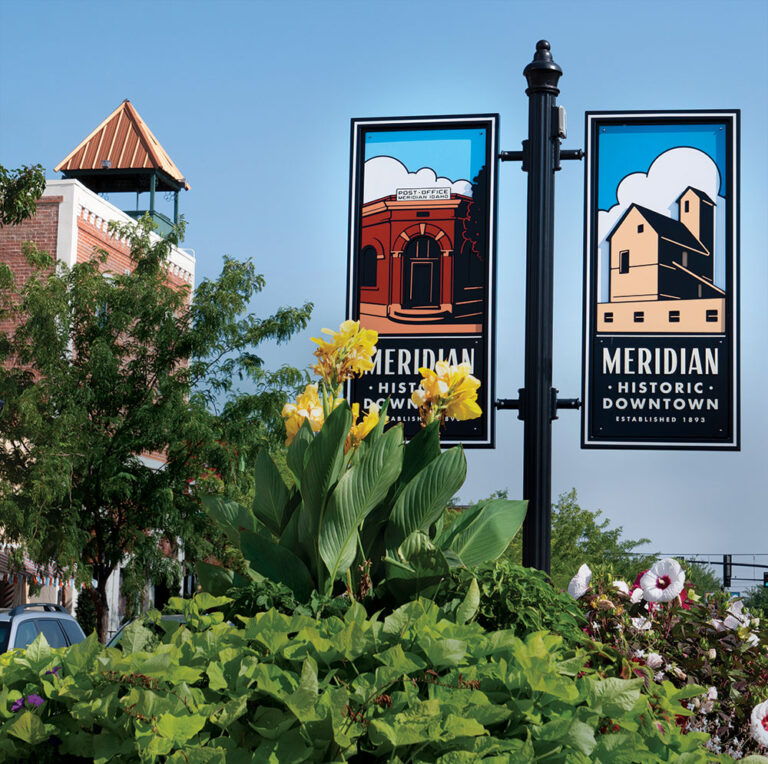 view of town's signs