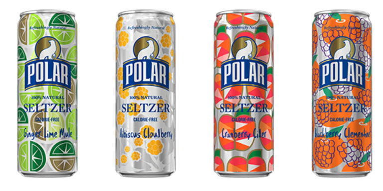 Polar Seltzers lined up