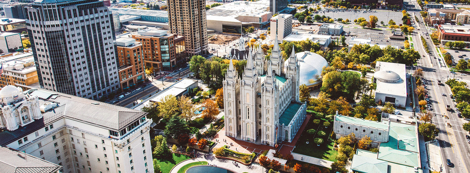 Salt Lake City, UT aerial view