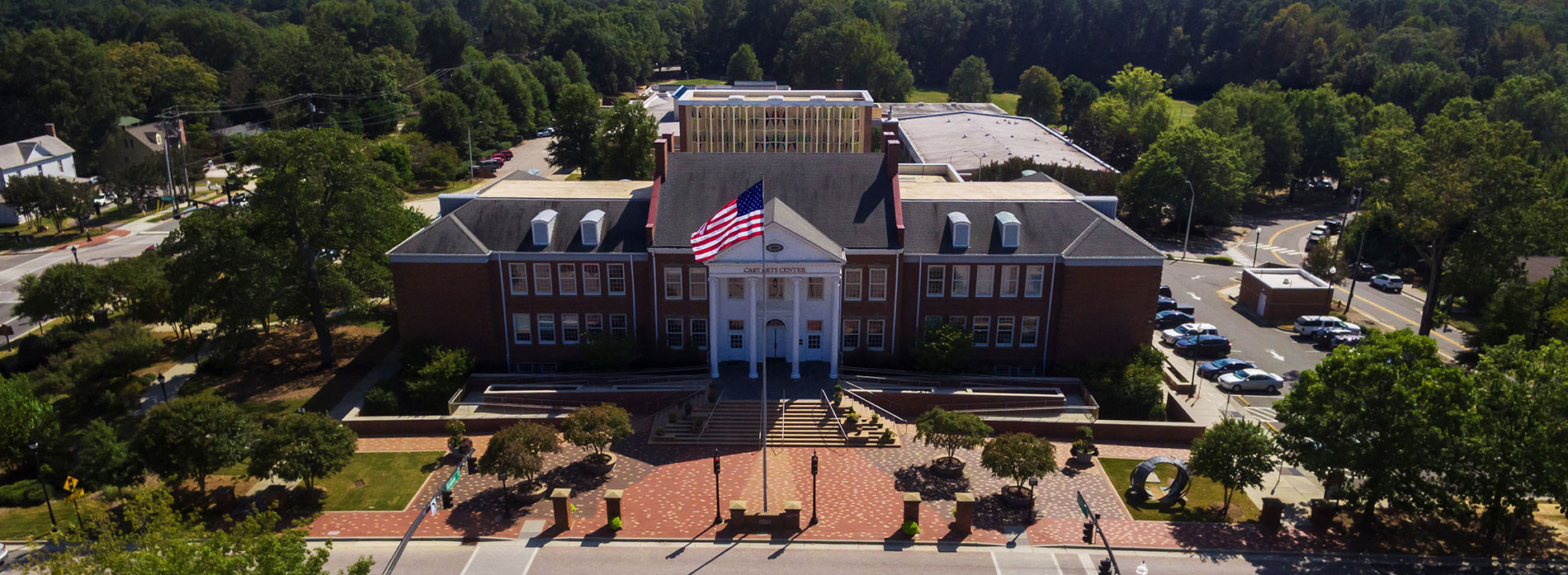 Cary, NC aerial of downtown