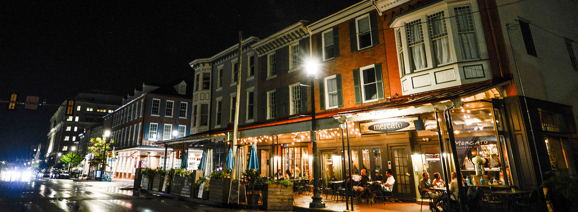 West Chester, PA at night