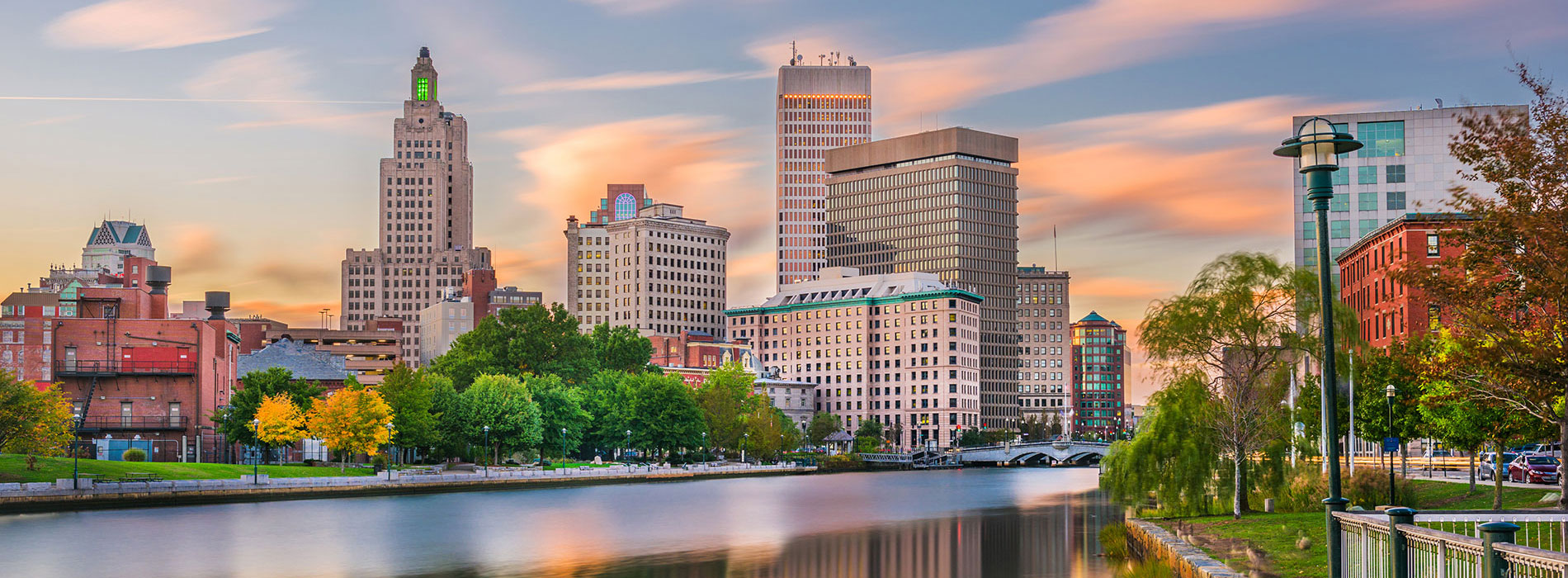 Providence, RI city along the waterfront