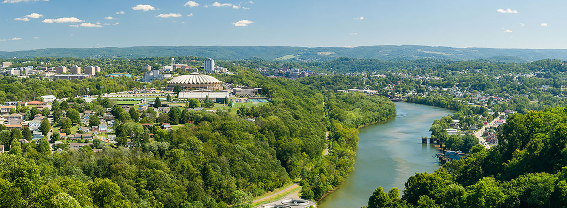 Morgantown WV aerial view