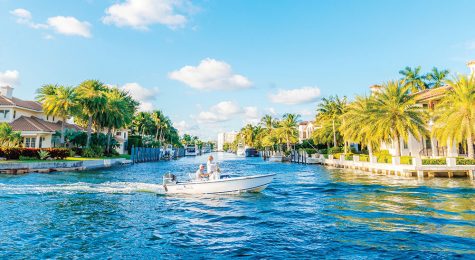 boaters enjoying a beautiful day