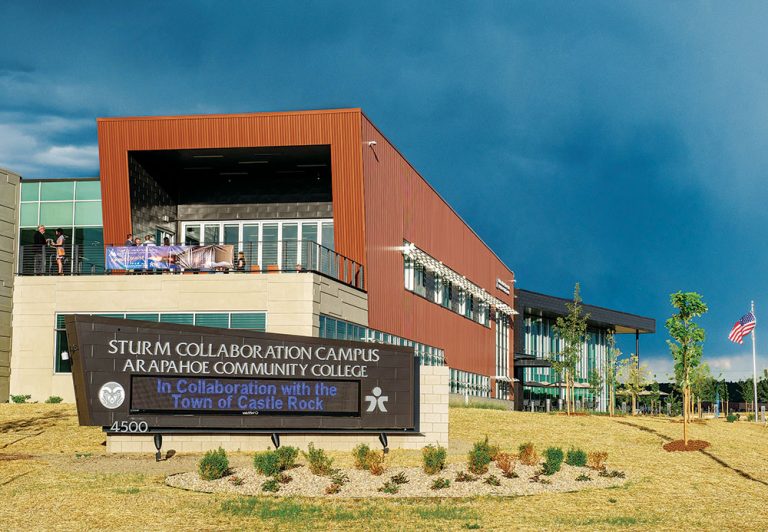 exterior of Sturm Collaboration Campus building