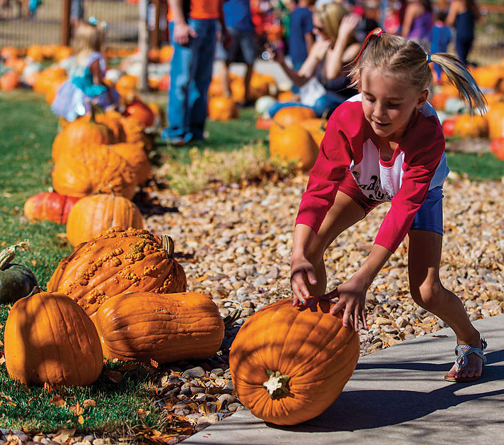girl having fun at Pumpkinfest