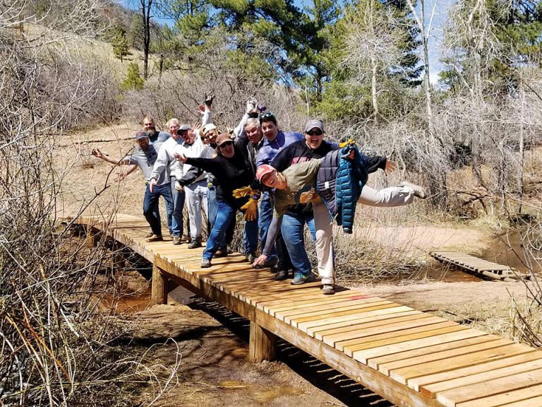 LDC celebrates the construction of foot bridges in Castle Rock