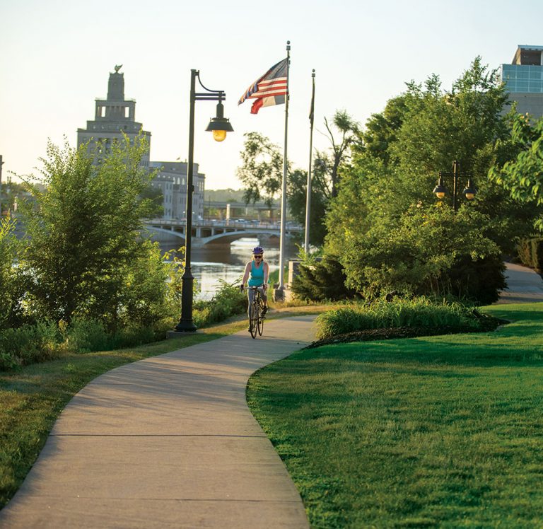 A trail in Cedar Rapids, IA