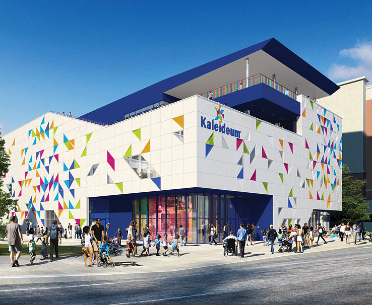 A rendering of the Kaleideum in Winston-Salem, NC.