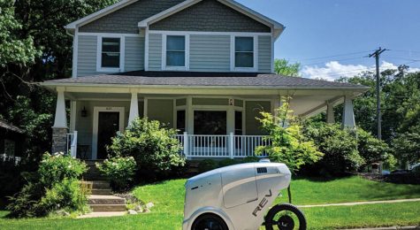 A delivery bot in Ann Arbor, MI.