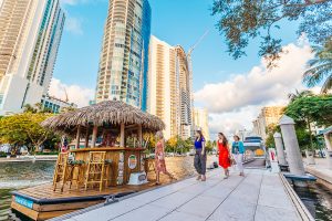 Tiki bar on the water in Greater Fort Lauderdale