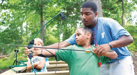 Archery at a YMCA summer camp in Elizabeth City, NC