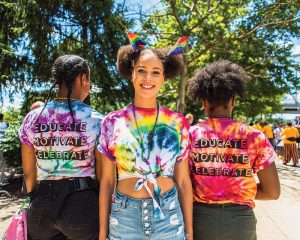 Xavier students during the Pride Festival