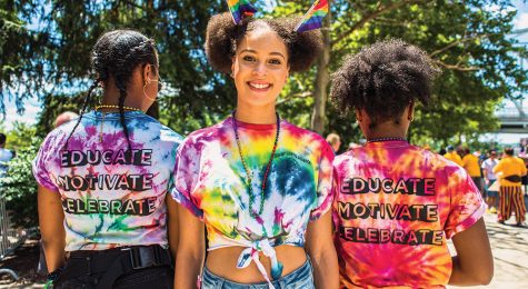 Xavier students during the Pride Festival