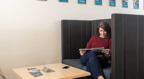 The CoLaunch coworking space at Grand Valley State University Muskegon Innovation Hub