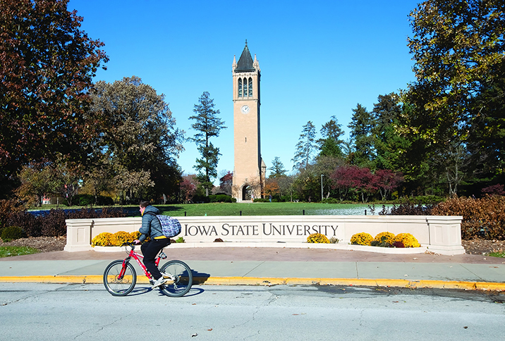 Bell tower on Iowa State University campus