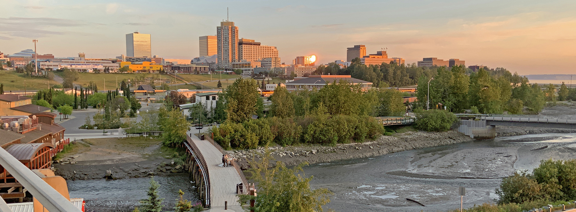 Late Sunset in the Last Frontier City of Anchorage Alaska