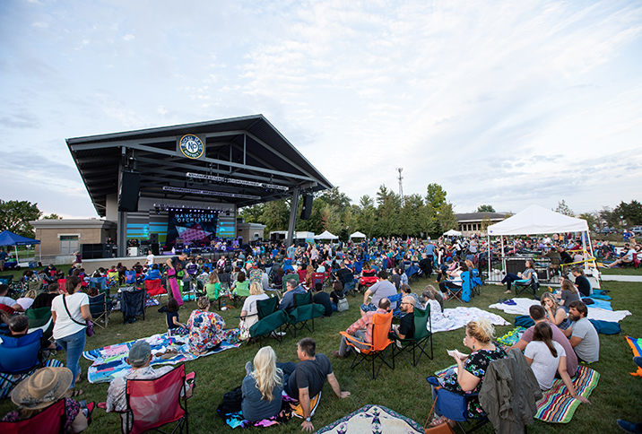Outdoor music amphitheater in Fishers IN