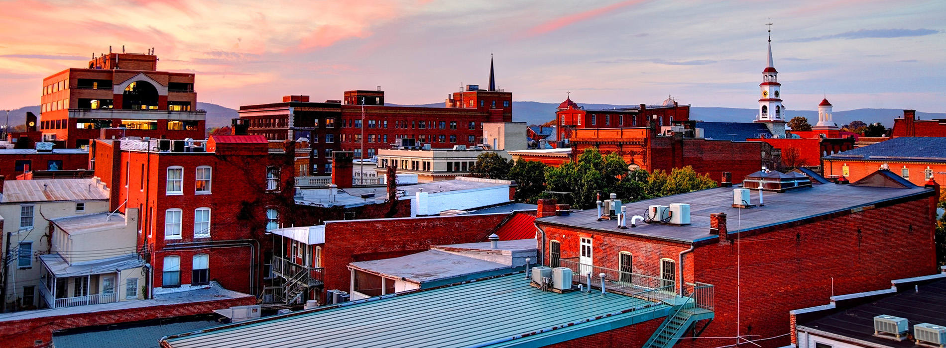 Aerial view of Frederick, Maryland