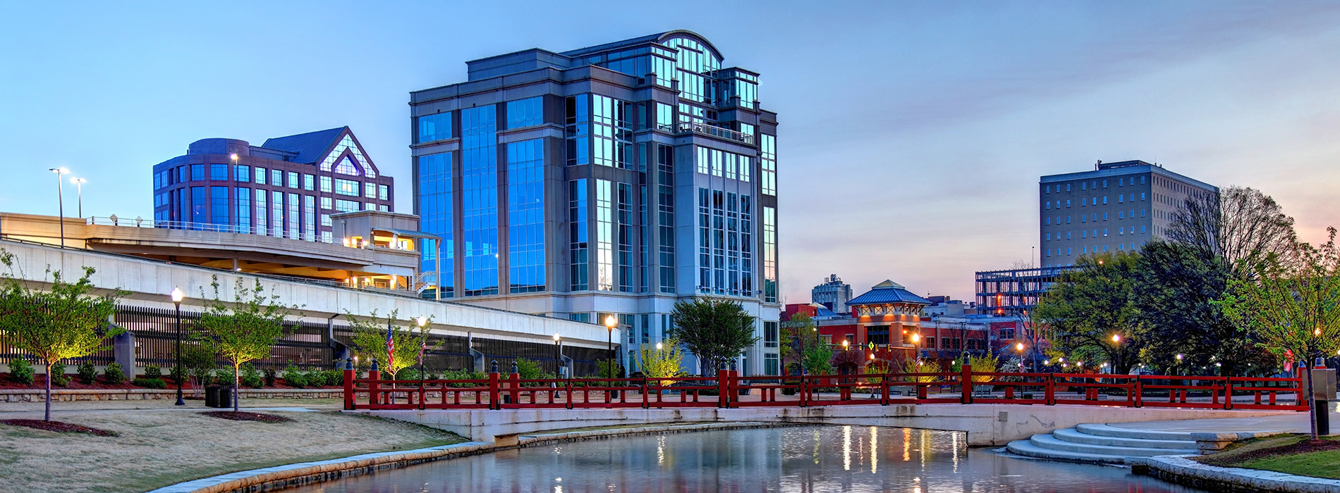 Waterfront view of Huntsville, Alabama