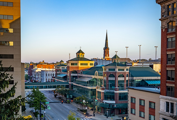 Lexington, KY skyline.