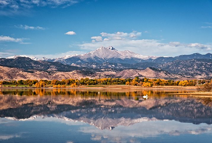 Longs Peak Lake Reflection