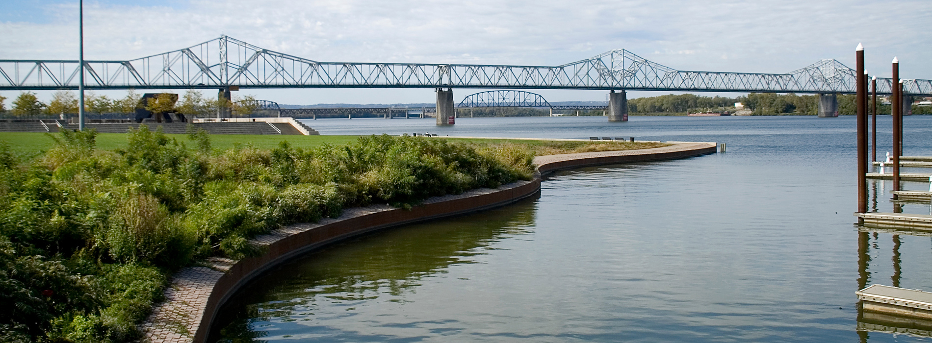 A view from the waterfront park in Louisville, KY