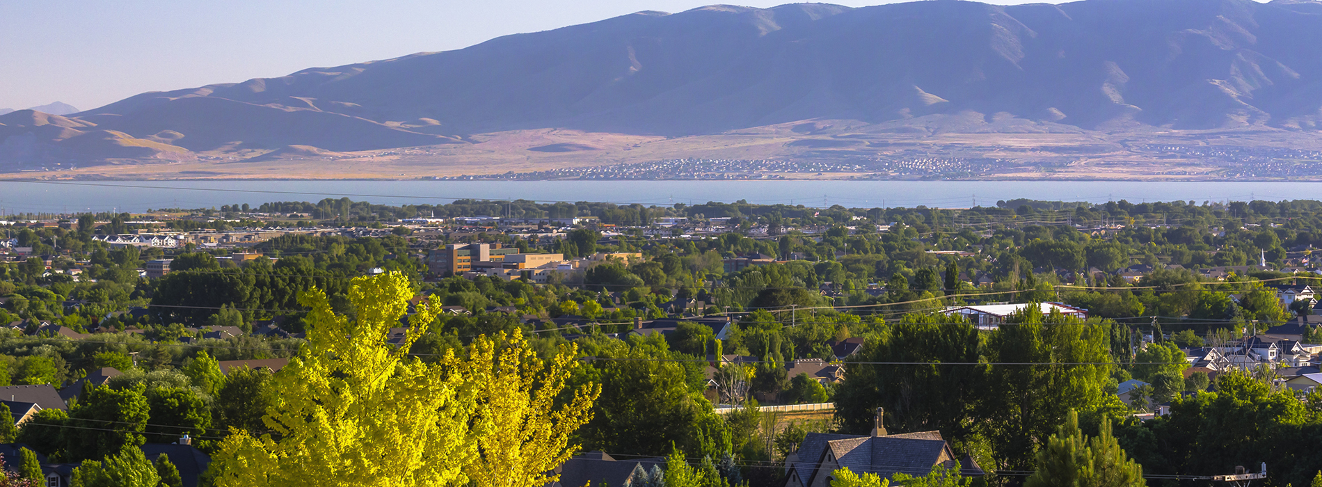 Homes with Utah lake and mountain in Orem Utah