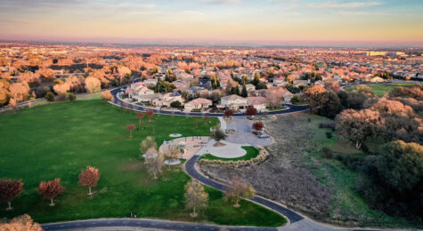 Aerial view of downtown Roseville CA